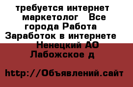 требуется интернет- маркетолог - Все города Работа » Заработок в интернете   . Ненецкий АО,Лабожское д.